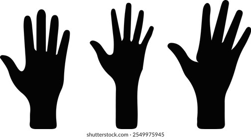Icono de manos de voto. Ilustración simple del icono de las manos del voto para el Diseño web aislado en el fondo blanco