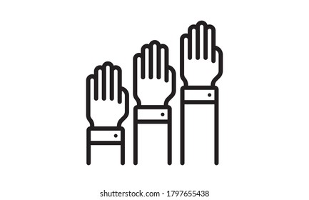 Wählen Sie die Hände Symbol einfachen Stil Vektorbild