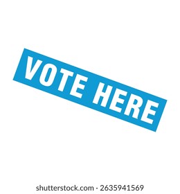 Vote Here Letter Rubber Stamp Template Design