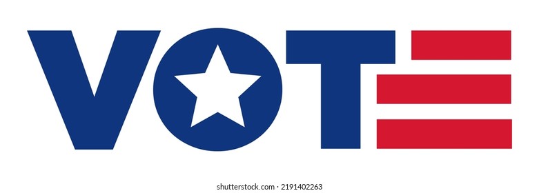 Vote Icon | Banner Graphic to Promote Election Participation | American Voting Logo