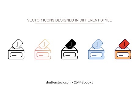 Vote icon design with white background stock illustration