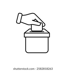 Vote icon Flat isolated outline sign