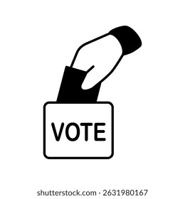 vote icon, flat style pictogram icon for ui or ux mobile app, vector illustration logo symbol design, isolated on white