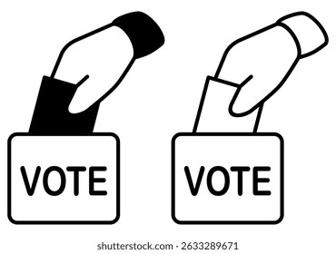 Icono del voto, icono plano del pictograma del estilo para el App móvil de UI o de UX, diseño del símbolo del logotipo de la Ilustración vectorial, aislado en blanco