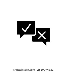 Vote icon with glyph style illustration