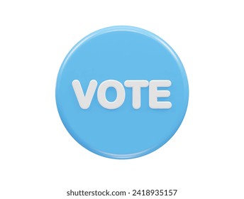 Ilustración 3d del icono de voto