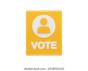 Vote icon illustration 3d rendering