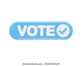 Vote icon illustration 3d rendering
