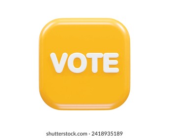 Vote icon illustration 3d rendering