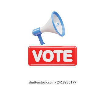Vote icon illustration 3d rendering