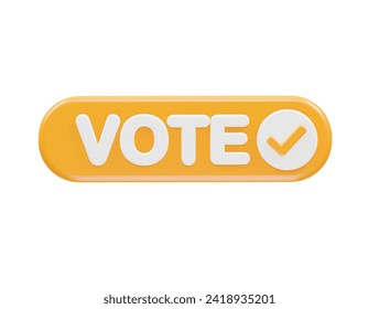 Vote icon illustration 3d rendering