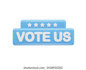 Vote icon illustration 3d rendering