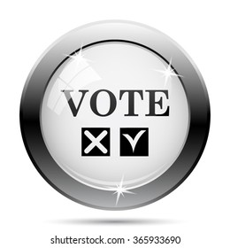 Vote icon. Internet button on white background. EPS10 vector.