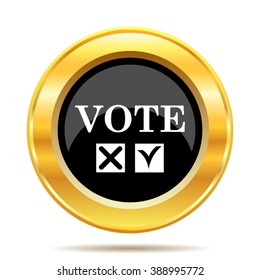 Vote icon. Internet button on white background. EPS10 vector.