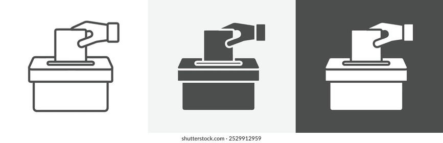 icono de voto Arte vectorial aislado