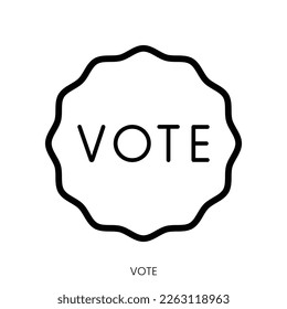 vote icon. Line Art Style Design Isolated On White Background