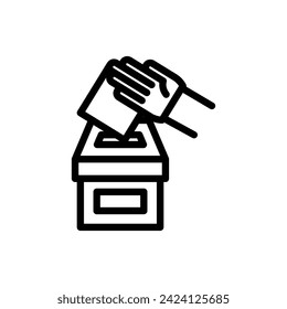 vote icon or logo design isolated sign symbol vector illustration - high quality line style vector icon suitable for designers, web developers, displays and websites