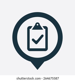 vote icon map pin on white background 