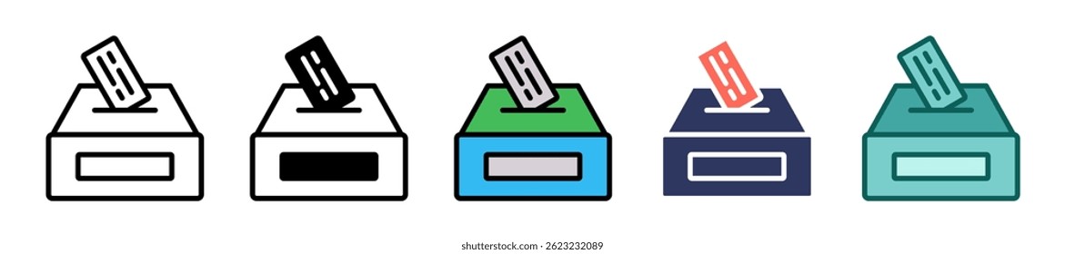 Vote Icon Multiple Vector Illustration
