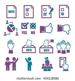 vote icon set