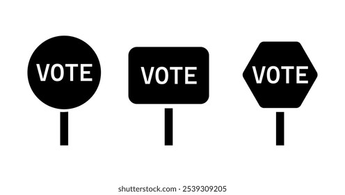 vote icon set eps 10