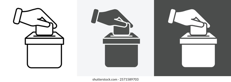 Vote icon set vector art