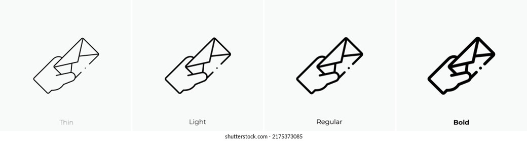 vote icon. Thin, Light Regular And Bold style design isolated on white background