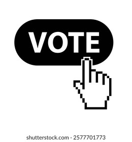  vote icon vector. check vote button sign