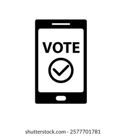  vote icon vector. check vote button sign
