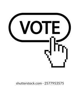  vote icon vector. check vote button sign