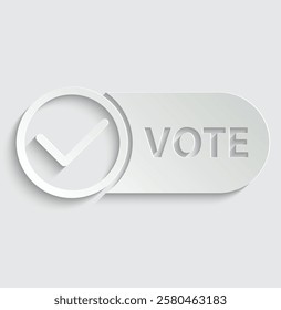  vote icon vector. check vote button sign