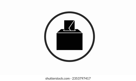 Vote Icon. Vector isolated editable black and white illustration