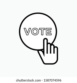 Vote Icon - Vector, Sign and Symbol for Design, Presentation, Website or Apps Elements.
