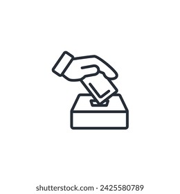 Vote icon. vector.Editable stroke.linear style sign for use web design,logo.Symbol illustration.