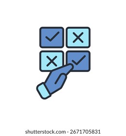 icono de voto. Vector. Trazo editable. signo de estilo lineal para uso Diseño web, logotipo. Ilustración de símbolo.