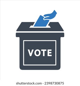Icono de voto. Votación. Urgencia. Elección. Icono de centro de votación