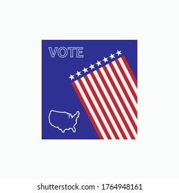 Vote Icon. Votings Banner. The USA Election Element - Vector.
