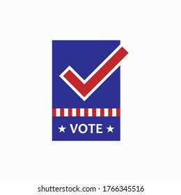 Vote Icon. Votings Banner. The USA Election Element - Vector.