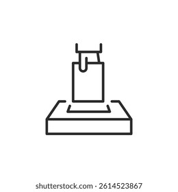 Vote icon for web, mobile, promo signifies conflict. For law, justice, politic categories. Single outline, vector illustration.