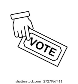 Vote icon with white background vector stock illustration