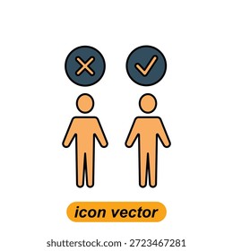 ícones de votação. Ilustrações planas de ícones de vetor de votos para a Web. Ilustrações vetoriais de ícones da empresa.