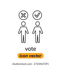 ícones de votação. Ilustrações planas de ícones de vetor de votos para a Web. Ilustrações vetoriais de ícones da empresa.