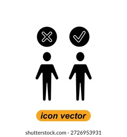 ícones de votação. Ilustrações planas de ícones de vetor de votos para a Web. Ilustrações vetoriais de ícones da empresa.