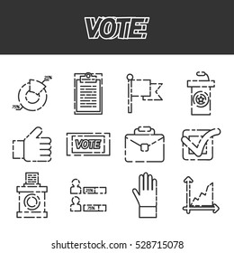 Vote icons set