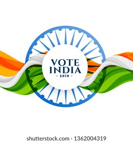 vote india election background with flag
