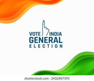 vote for indian general election background for social awareness vector