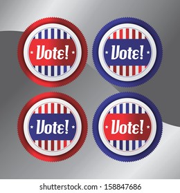 vote label sign shield