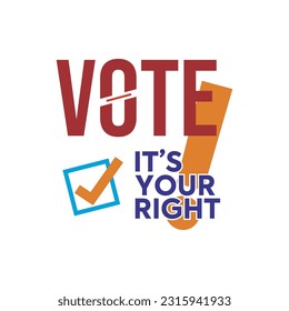 Vote let's your voice be heard typography, t-shirt design, Election quotes, banner design victor, USA President Election typography, Political election