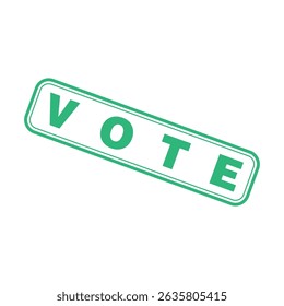 Vote Letter Rubber Stamp Template Design