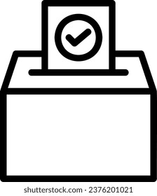 vote line icon illustration vector